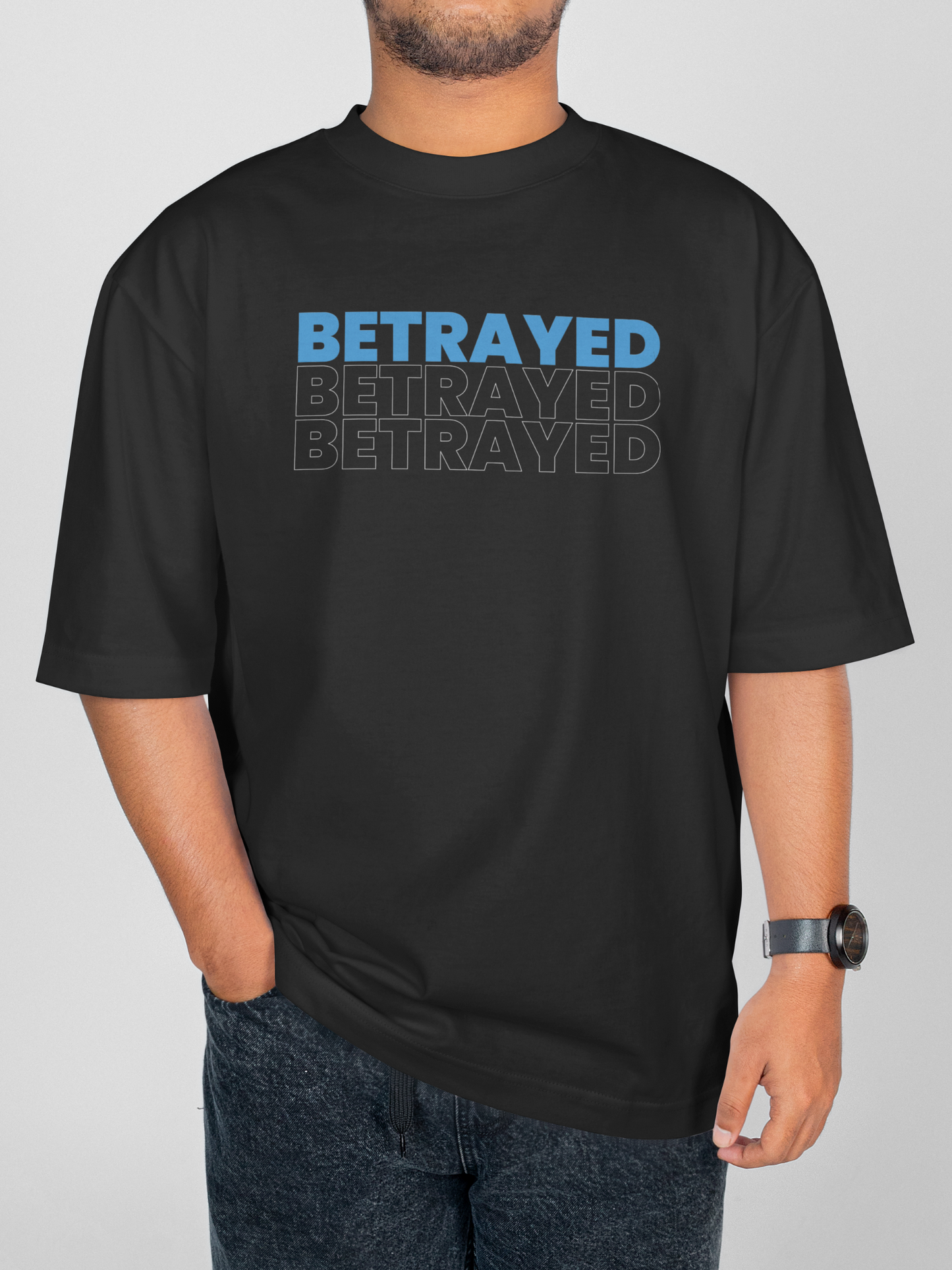 Betrayed Blue Oversized T-shirt
